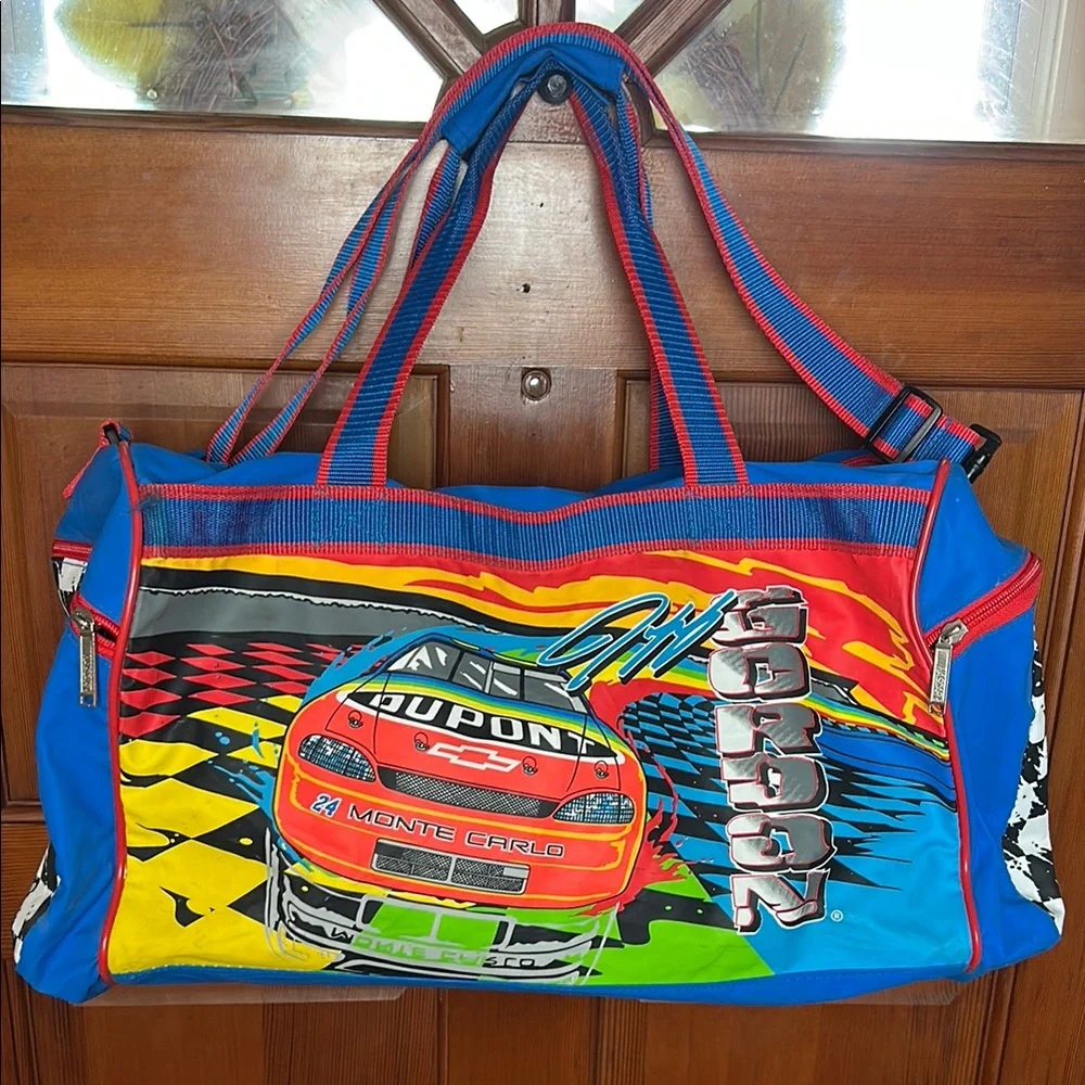 NASCAR Jeff Gordon DuPont 24 Colorful Racing-Themed duffle bag